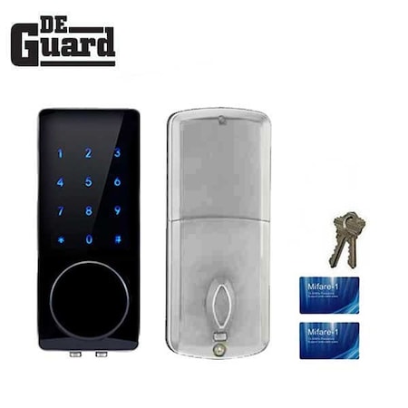 Deguard Electronic Deadbolt (Satin Silver) w/RFID Cards DBCAB01-SS